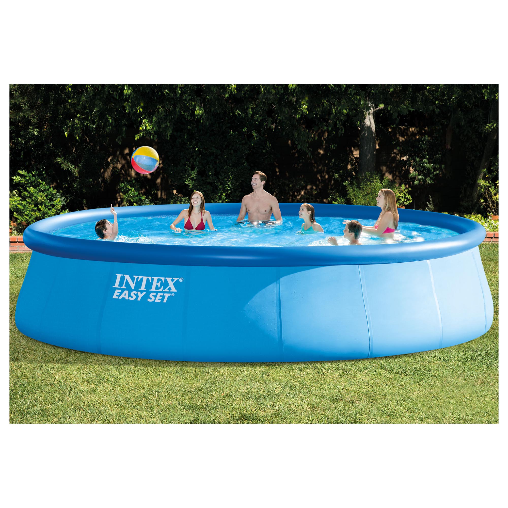 Intex 18 Foot x 48 Inch Inflatable Easy Set Round Above Ground Swimming Pool Set (2 Pack)Kokido AC11CBX Krill Automatic Pool Vacuum Cleaner for Above Ground Pools, Gray