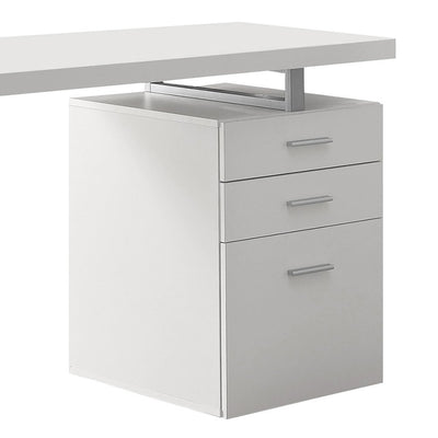 Monarch Specialties 48" Contemporary Reversible Set Up Desk, White (2 Pack)