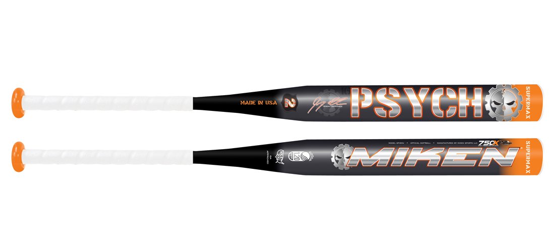 MIKEN Psycho Supermax USSSA SPIZMU (-6) Slowpitch Softball Bat - 34"/28oz