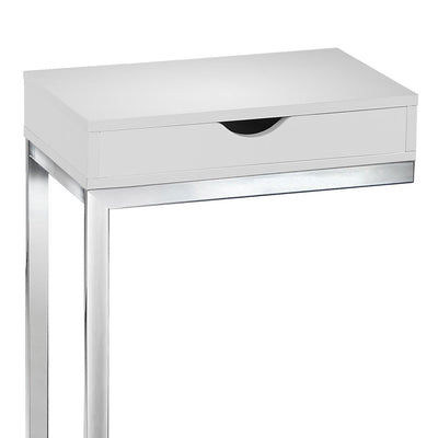 Monarch Specialties Accent End Table with Drawer, Glossy White (3 Pack)