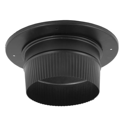 DuraVent 6DBK-ADSL DuraBlack Snap Lock Chimney Connection Adapter, 6" Diameter - VMInnovations