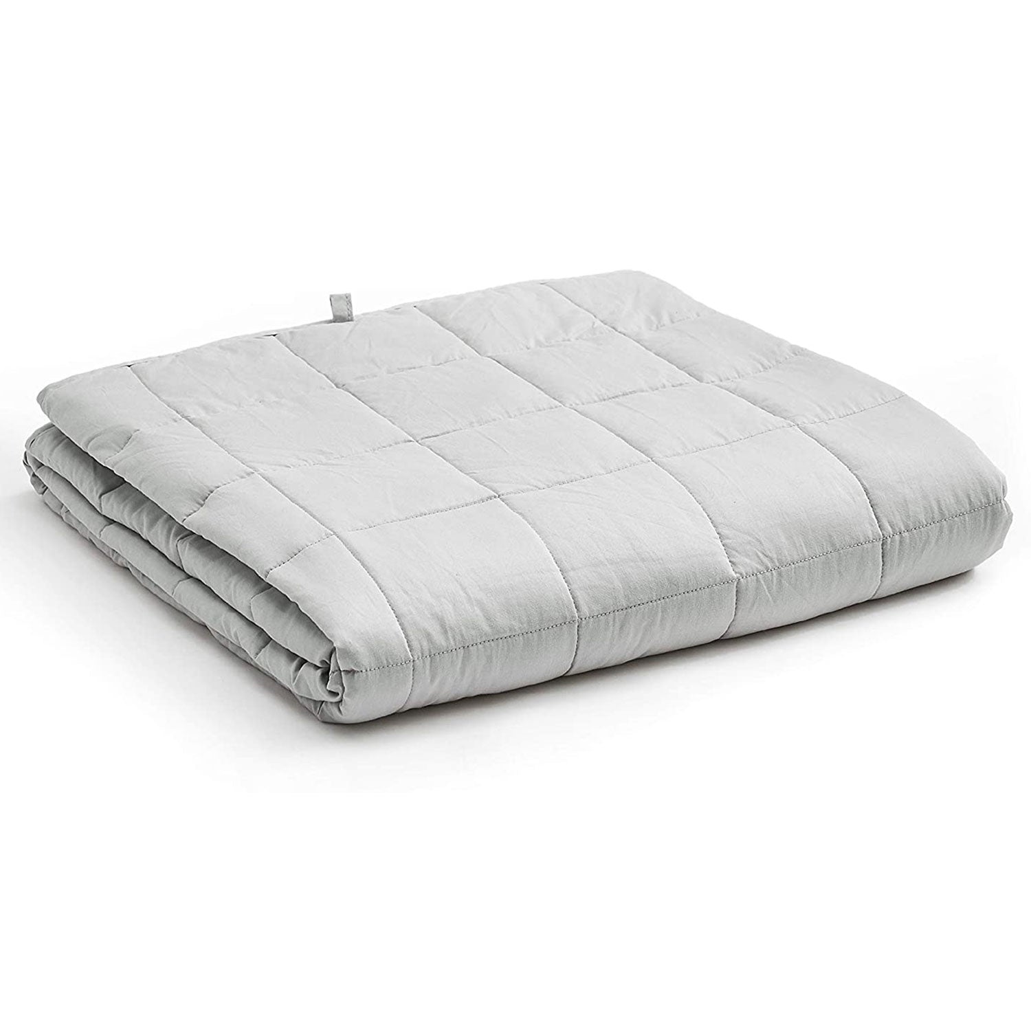 YnM Cotton 60 x 80 In Weighted Blanket for Queen & King Beds, Light Grey (Used) - VMInnovations