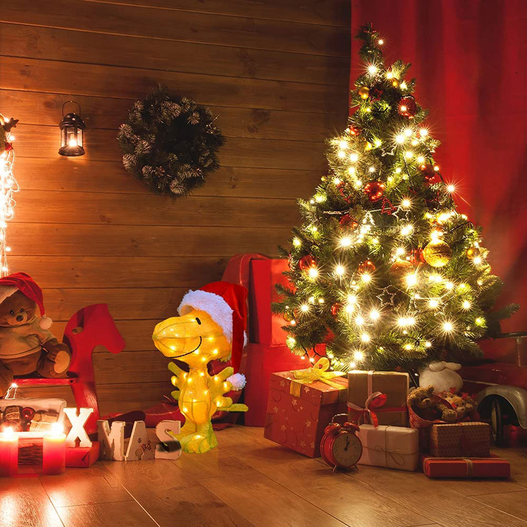ProductWorks Peanuts 22" Woodstock Santa Hat Prelit Christmas Yard Decoration - VMInnovations