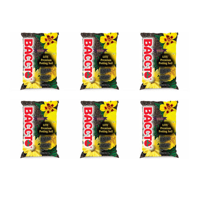 Michigan Peat Baccto Lite Premium Potting Soil, 40 qt / 35 lb Bag (6 Pack)