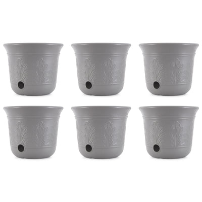 Suncast 300-Foot Heavy Duty 5-Gallon Decorative Garden Hose Pot, Gray (6 Pack) - VMInnovations