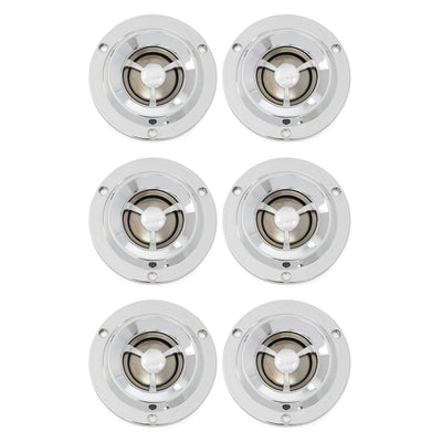 Pyle Pro 1.75 Inch Coil Titanium Dome Crossover Tweeter for Car Stereo (6 Pack)