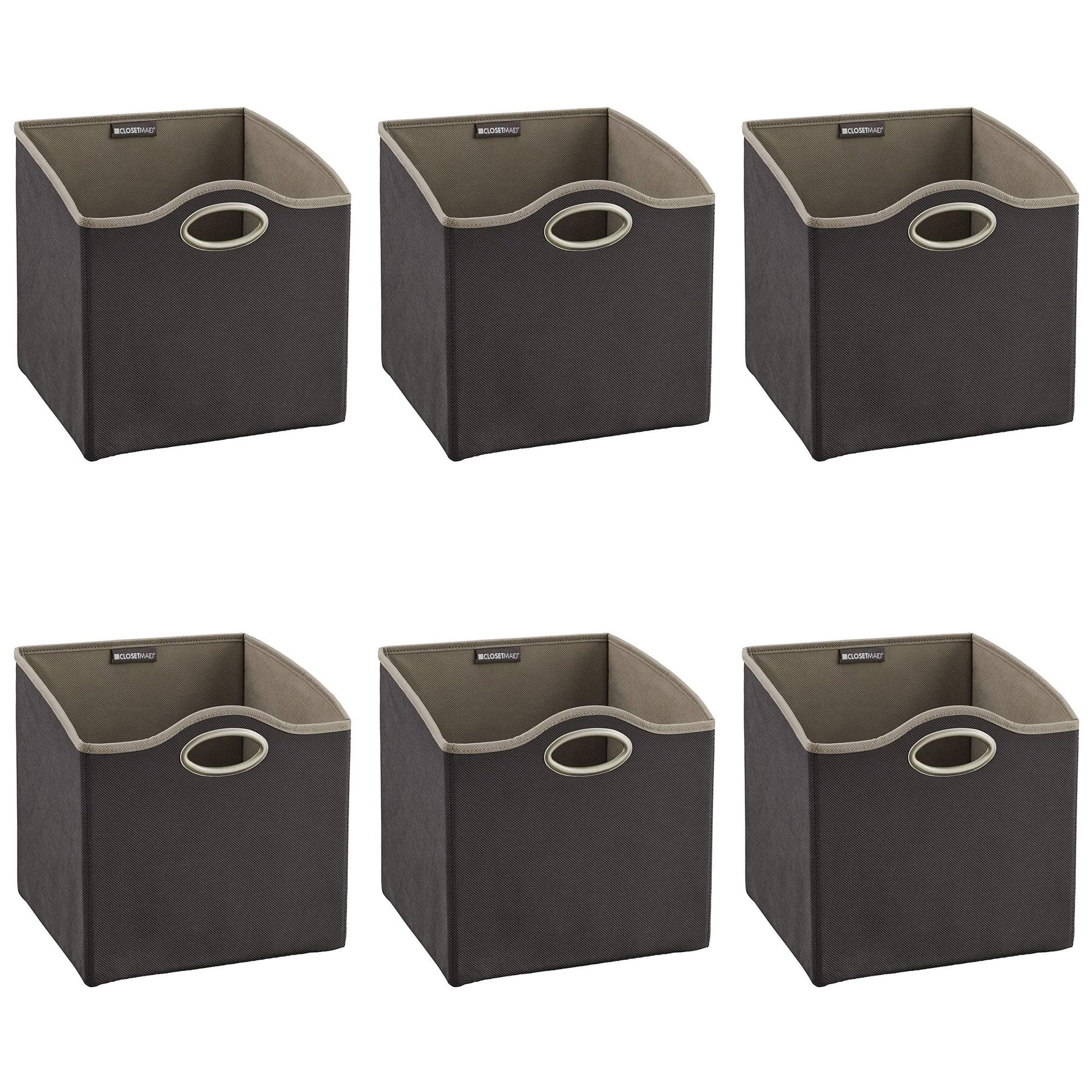 ClosetMaid Nonwoven Polypropylene Cubic Closet Storage Organizer Bin (6 Pack)