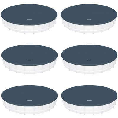 Bestway Steel ProTM Frame 18ft Round PVC Pool Debris Cover, Cover Only (6 Pack)