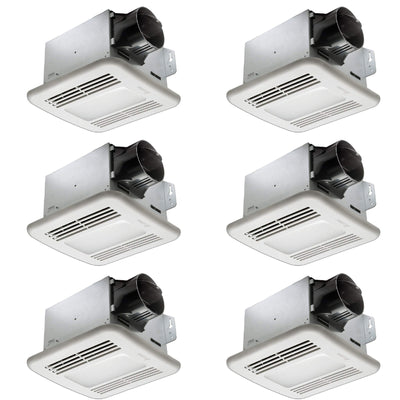 Delta Breez BreezGreenBuilder 100 CFM Bathroom Fan with LED Light (6-Pack) - VMInnovations