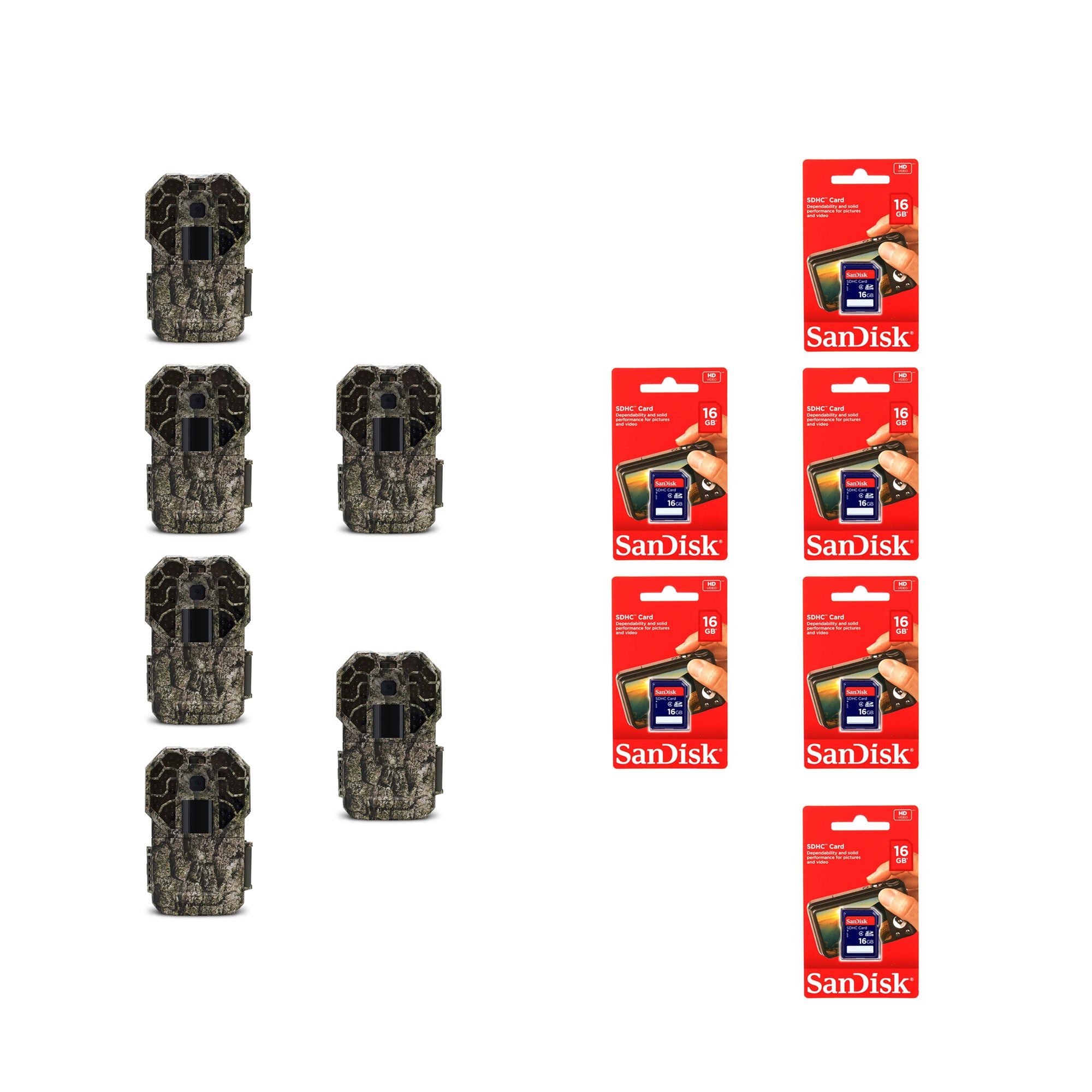 Stealth Cam Trail Cam (Certified Refurbished) (6 Pk) & SanDisk 16GB Card (6 Pk)