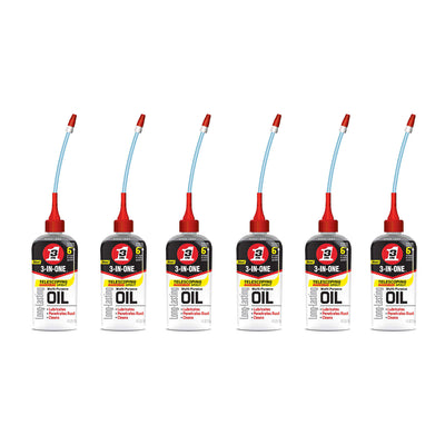 3-In-One 4 Ounce Multi Purpose Oil w/ 6 Inch Telescoping Marksman Spout (6 Pack)