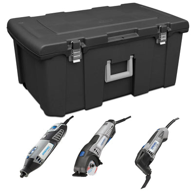 Dremel Rotary Tool, Circular Saw, and Saw Max Set + Sterilite Toolbox w/ Wheels