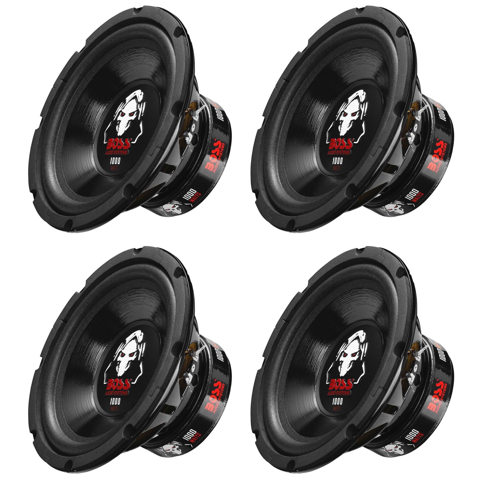 Boss Audio 8-Inch Dual Voice Coil 4-Ohm 1000-Watt Car Subwoofer (4 Pack) P80DVC - VMInnovations