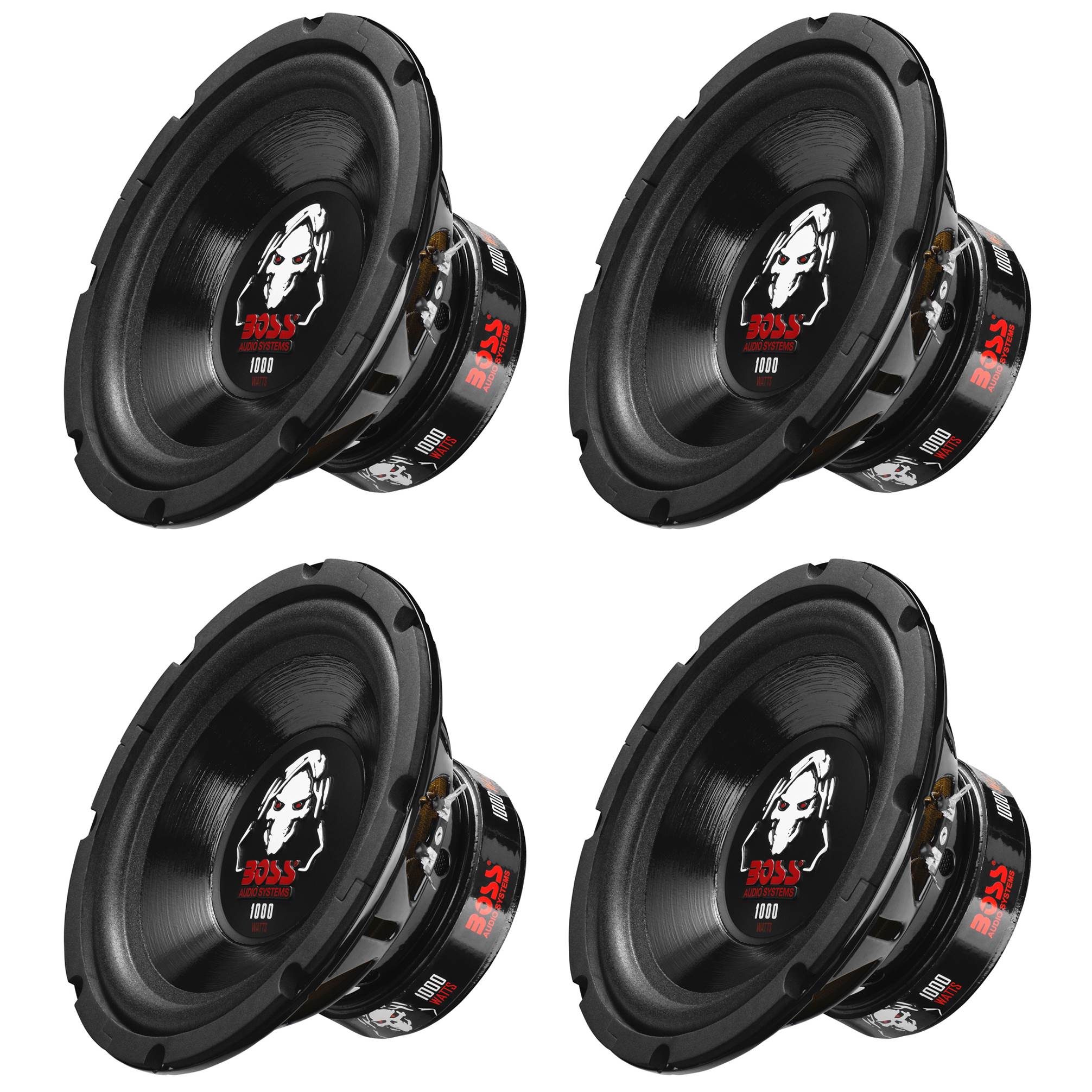 Boss Audio 8-Inch Dual Voice Coil 4-Ohm 1000-Watt Car Subwoofer (4 Pack) P80DVC - VMInnovations