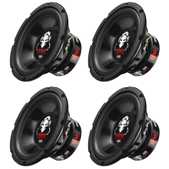 Boss Audio 8-Inch Dual Voice Coil 4-Ohm 1000-Watt Car Subwoofer (4 Pack) P80DVC - VMInnovations