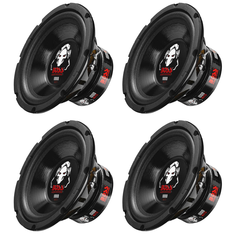 Boss Audio 8-Inch Dual Voice Coil 4-Ohm 1000-Watt Car Subwoofer (4 Pack) P80DVC