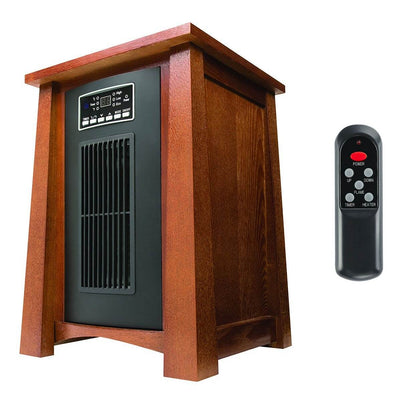 Haier 3 Setting 1500W 5100BTU Infrared Heater w/Oak Finish & Remote (Open Box)