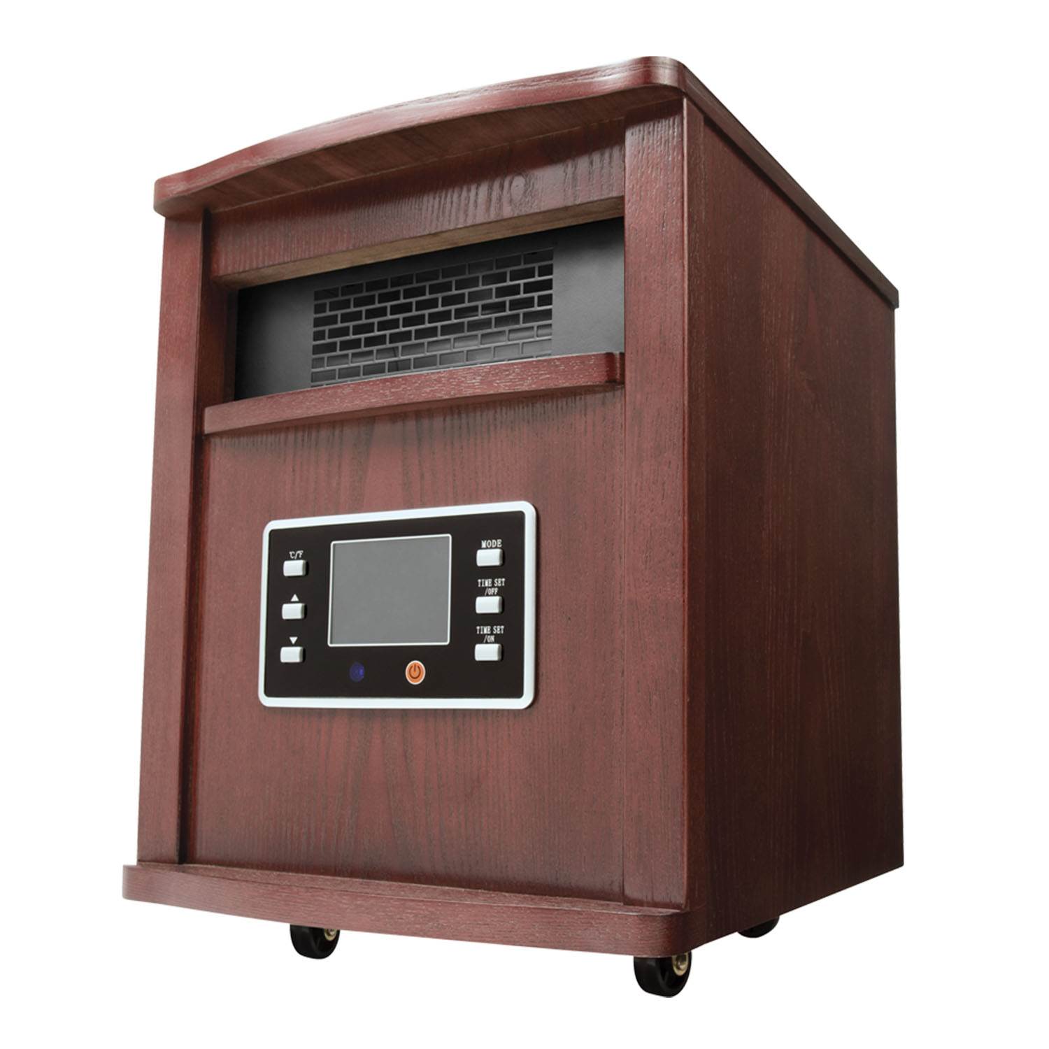 Haier 5200BTU 6-Element Infrared Space Heater Cherry Finish & Remote (Open Box)