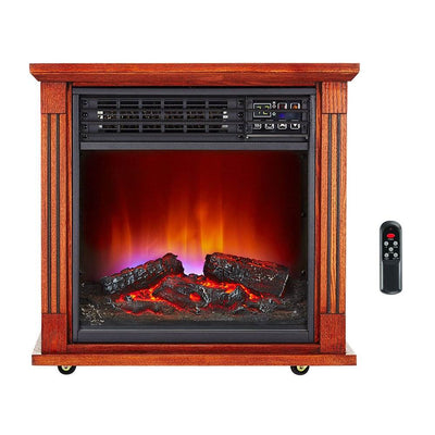 Haier Fireplace Frame Infrared Zone Heater with Dark Oak Finish (Open Box)