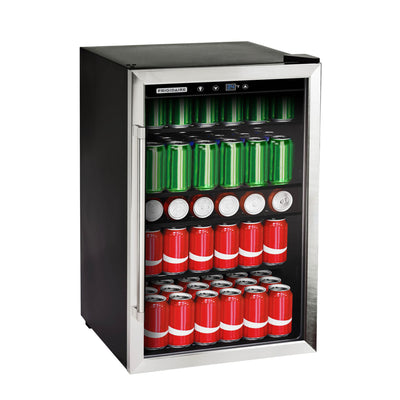 Frigidaire 126 Can Beverage Mini Fridge Refrigerator & Cooler, Silver (Damaged)