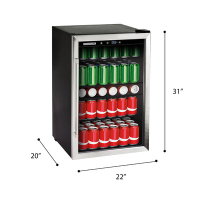 Frigidaire 126 Can Beverage Mini Fridge Refrigerator & Cooler, Silver (Used) - VMInnovations