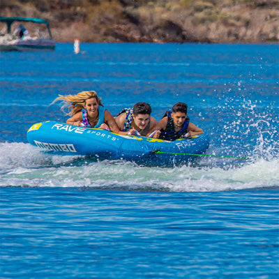 RAVE Sports Ripper 2 Rider Towable Tube Float + Mambo 3 Rider Towable Tube Float