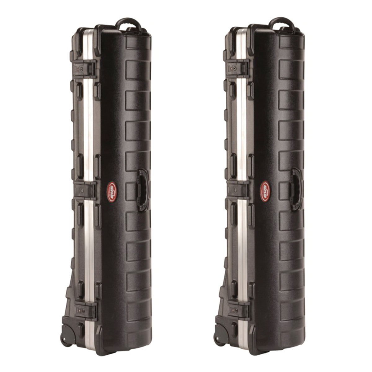 SKB Cases ATA Standard Hard Plastic Wheeled Golf Bag Travel Case, Black (2 Pack) - VMInnovations