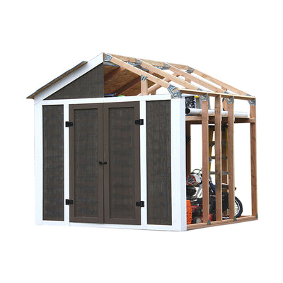 EZBUILDER 7'x8'  Galvanized Steel Storage Shed  DIY EZ Framing Kit (Used) - VMInnovations