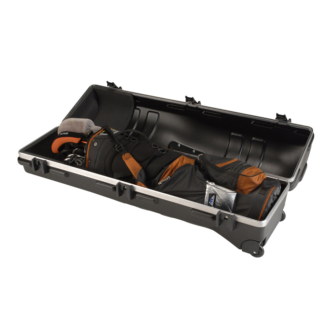 SKB Cases Deluxe ATA Hard Plastic Storage Wheeled Golf Bag Travel Case (Used) - VMInnovations