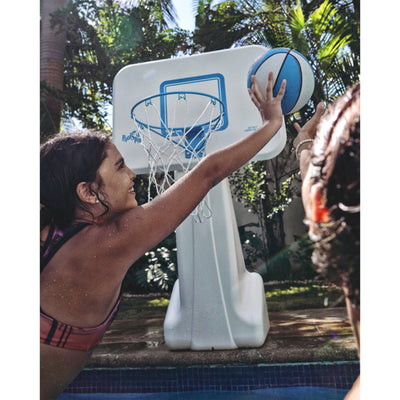 Dunn-Rite PoolSport Combination Volleyball and Basketball Set Stainless Combo