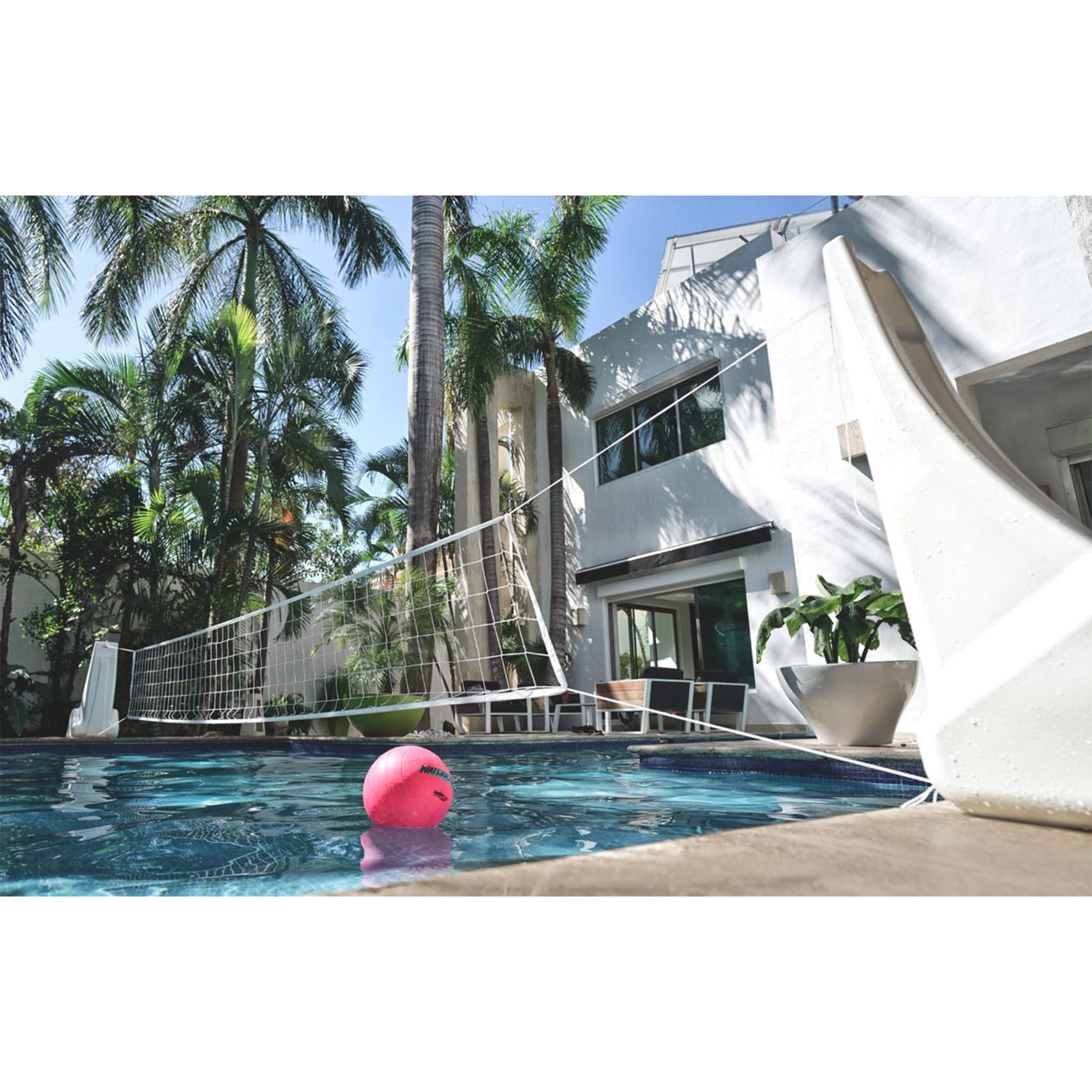 Dunn-Rite PoolSport Combination Volleyball and Basketball Set Stainless Combo