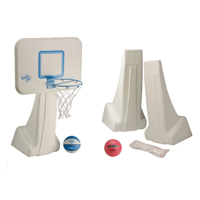 Dunn-Rite PoolSport Combination Volleyball and Basketball Set Stainless Combo