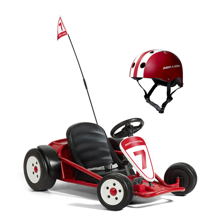 Radio Flyer 941HZ Battery-Powered Adjustable Kids Ultimate Outdoor Go-Kart, Red