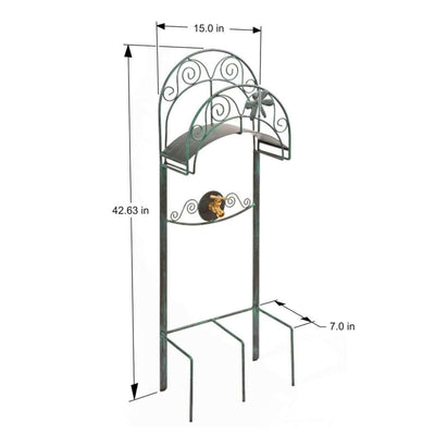 Liberty Garden 5-Prong Gauge Steel Water Hose Stand with Brass Bib (Open Box)
