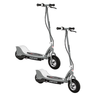Razor E325 24V High-Torque Motor Electric Powered Scooter Ride, Silver (2 Pack) - VMInnovations
