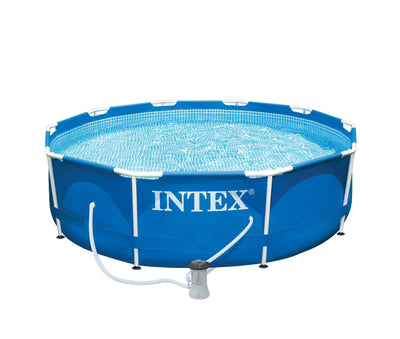 Intex 10ft x 30in Metal Frame Swimming Pool with Filter Pump Kokido B-VAC Vacuum - VMInnovations