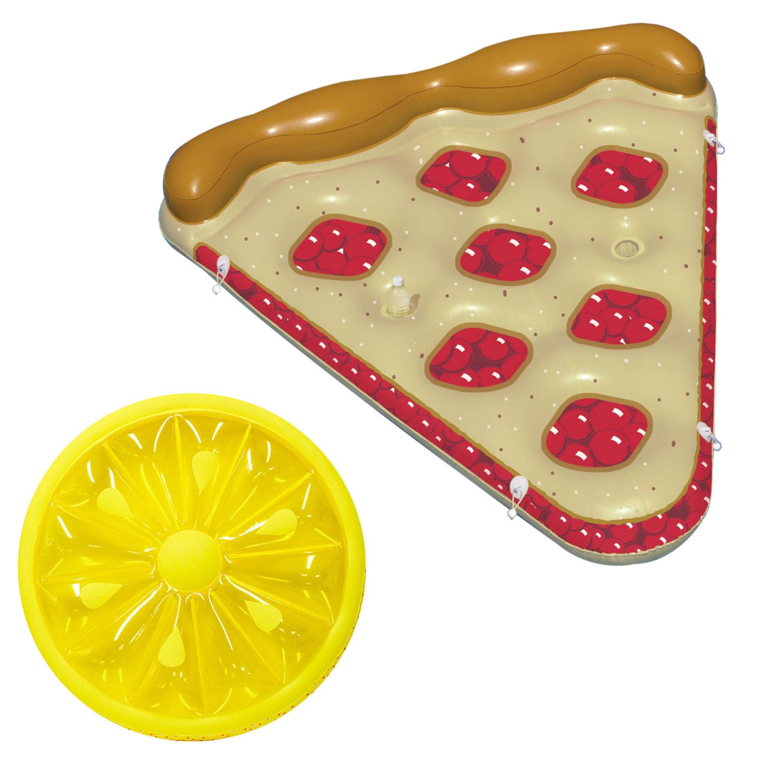 Swimline Inflatable Cherry Pie Slice Float + Giant Pool Fruit Slice Float