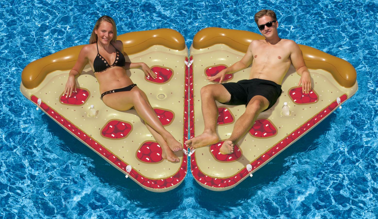 Swimline Inflatable Cherry Pie Slice Float + Giant Pool Fruit Slice Float