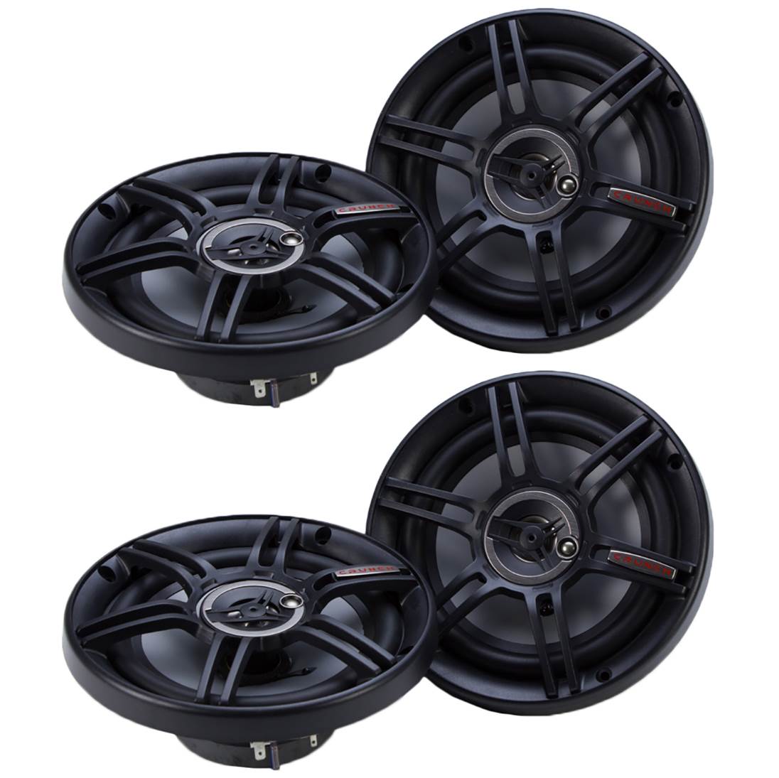 Crunch CS-653 300 Watts 6.5-Inch 3-Way 4 Ohms Car CS Speakers, Black (2 Pack) - VMInnovations