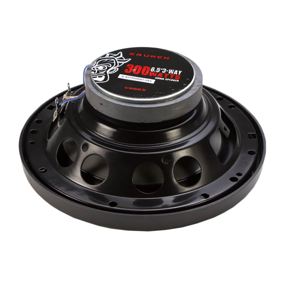 Crunch CS-653 300 Watts 6.5-Inch 3-Way 4 Ohms Car CS Speakers, Black (2 Pack)