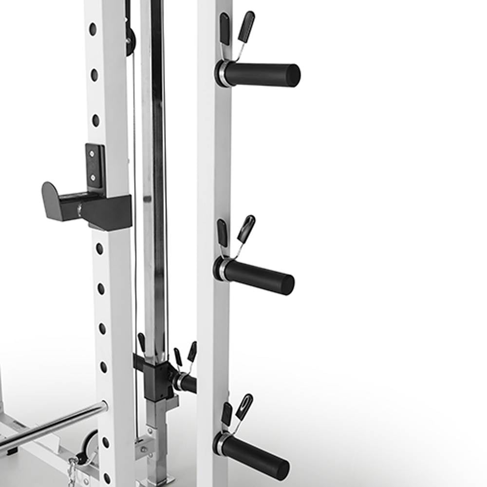 Marcy Pro Deluxe Folding Total Body Home Gym Cage Power Rack System with Bench
