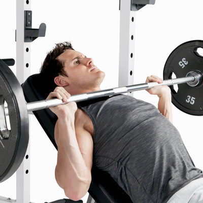 Marcy Pro Deluxe Folding Total Body Home Gym Cage Power Rack System with Bench