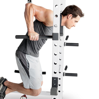Marcy Pro Deluxe Folding Total Body Home Gym Cage Power Rack System with Bench