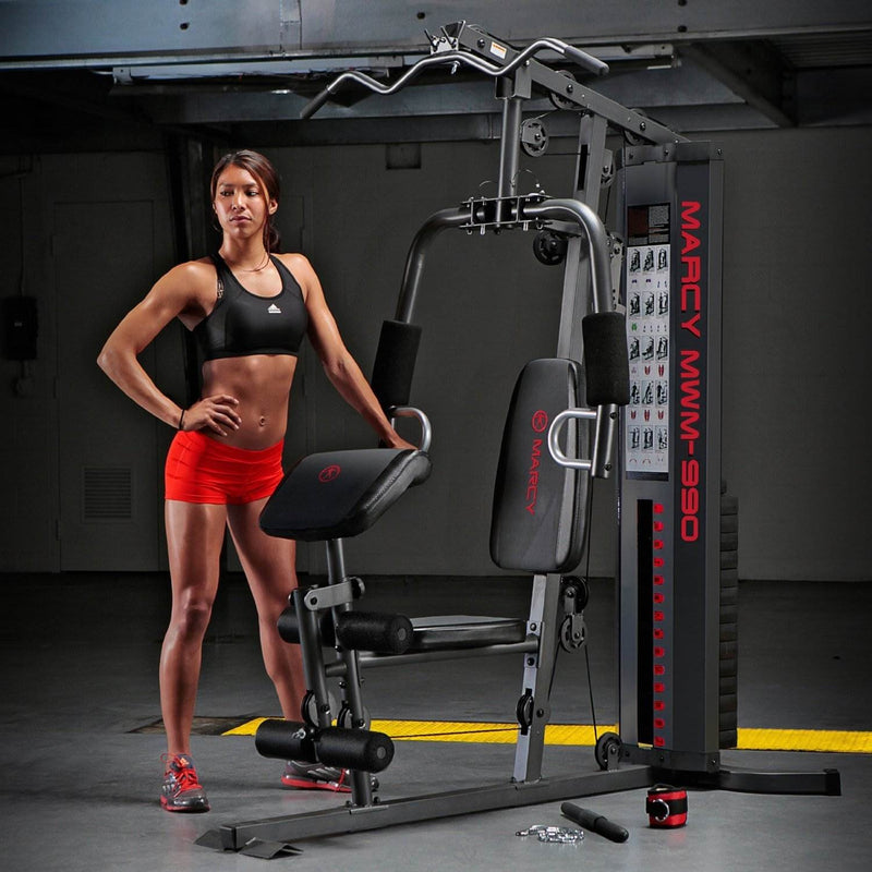 Marcy Dual-Functioning Upper Lower Body 150 Pound Stack Home Gym Workout Machine