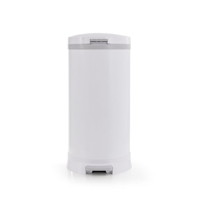 Bubula Step Steel Diaper Waste Pail w/ Air Tight Lid and Lock, White (For Parts)