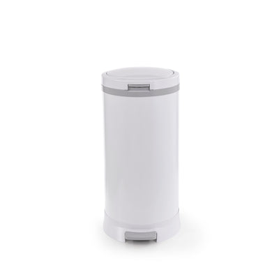 Bubula Step Steel Diaper Waste Pail with Air Tight Lid and Lock, White (Used)
