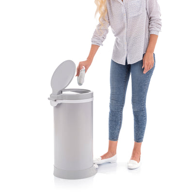 Bubula Step Diaper Waste Pail Container Air Tight Lid and Lock, Gray (For Parts)