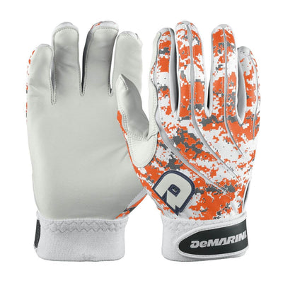 DeMarini Digi Camo Youth Medium Baseball Batting Gloves, Orange (Open Box)