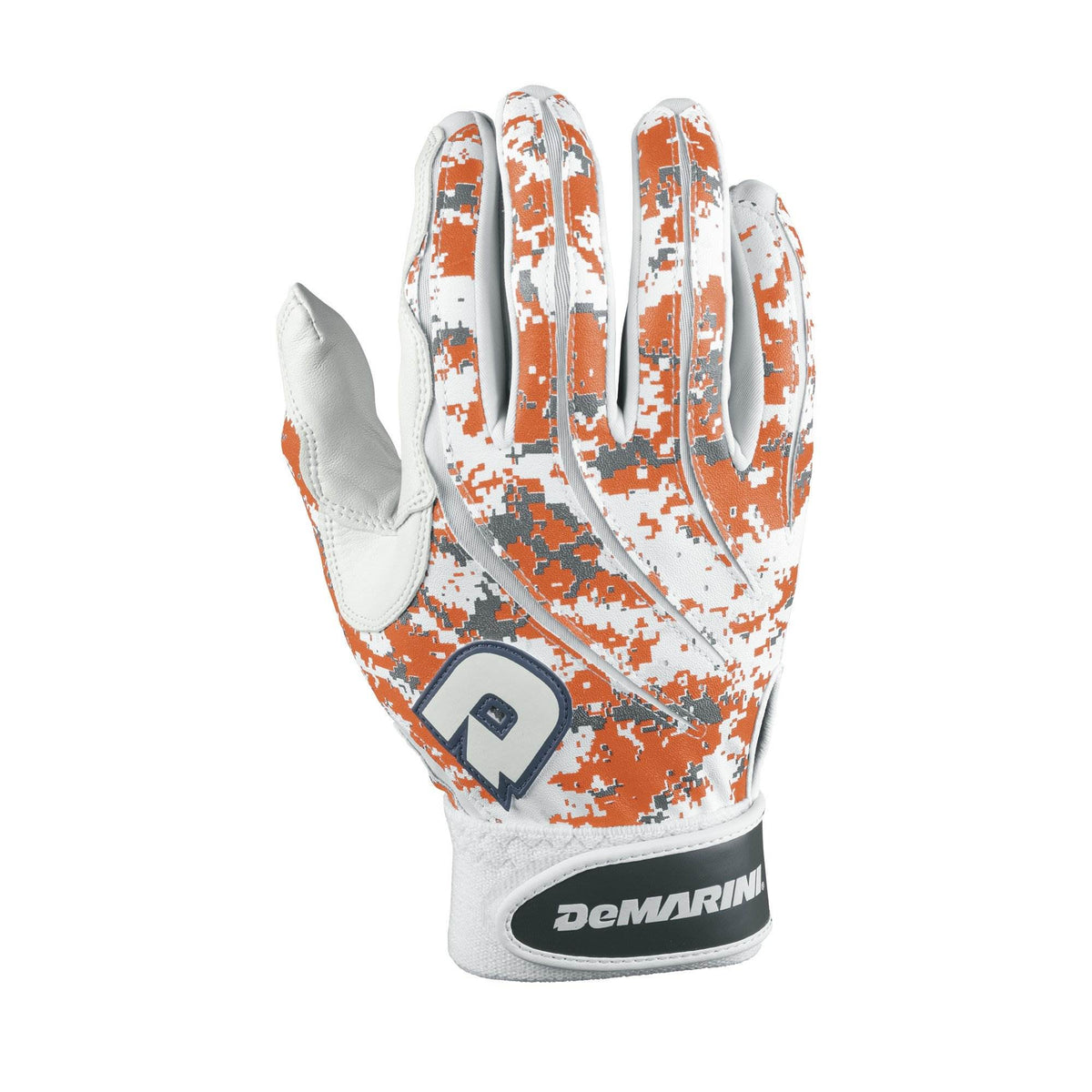 DeMarini Digi Camo Youth Medium Baseball Batting Gloves, Orange (Open Box)