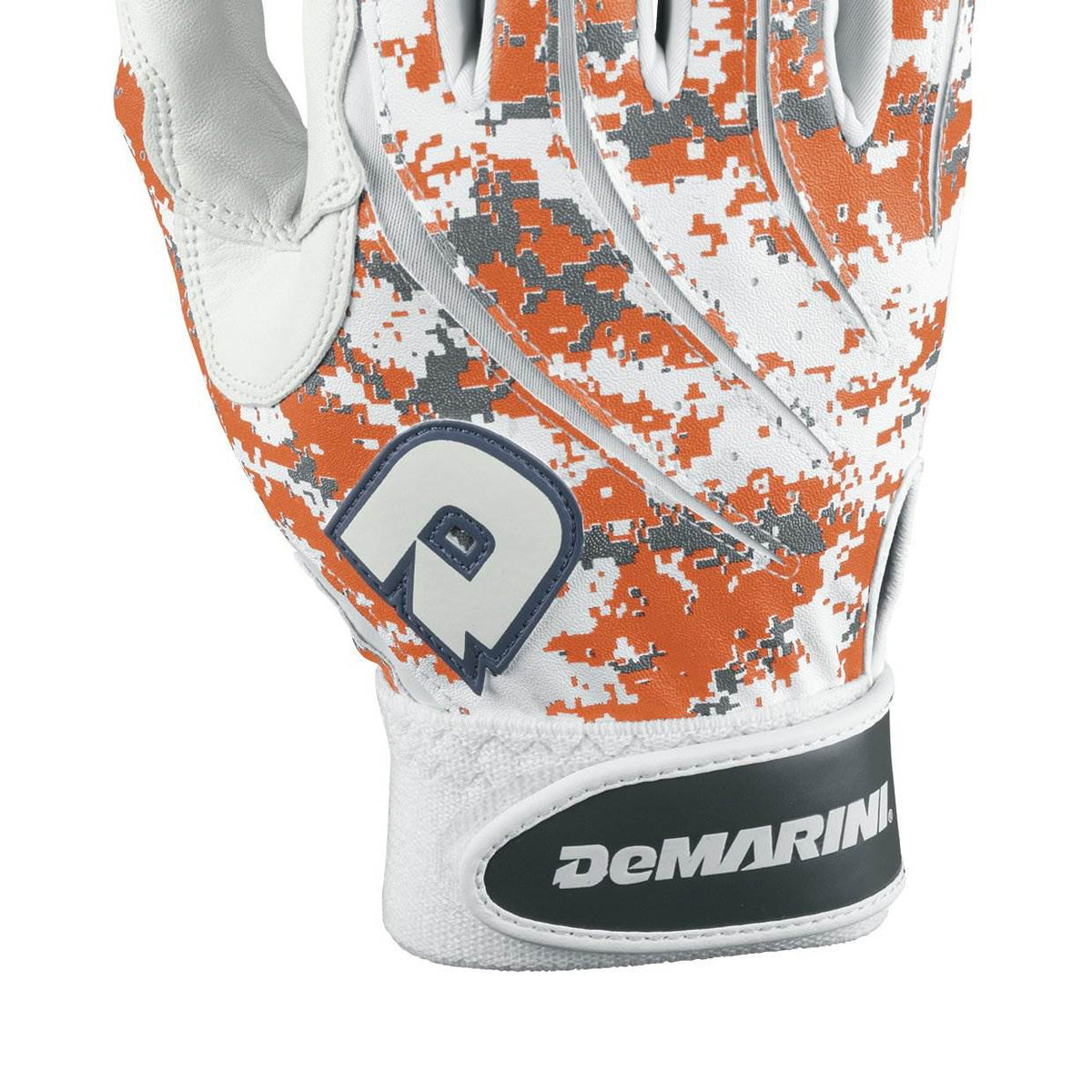 DeMarini Digi Camo Youth Medium Baseball Batting Gloves, Orange (Open Box)
